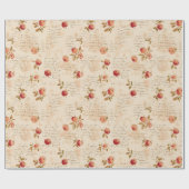 Franse Rode Appels Bruidscadeau Cadeaupapier (Vlak)