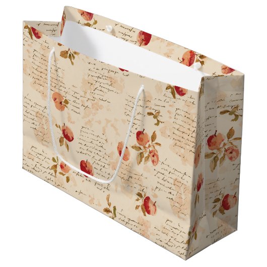 Franse Rode Appels Bruidscadeau Groot Cadeauzakje (Voorkant Gekanteld)