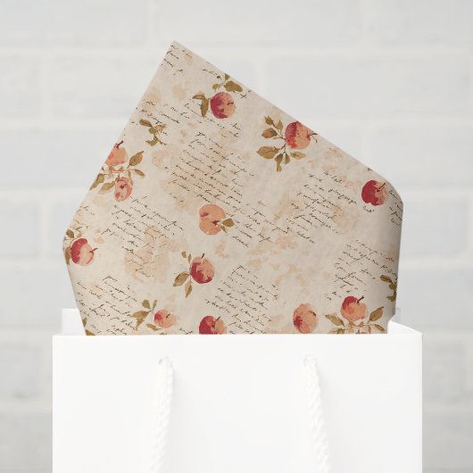 Franse Rode Appels Bruidscadeau Tissuepapier (Cadeauzakje)