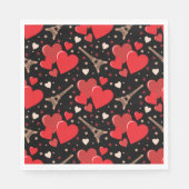 Franse rode harten papier servetten (Voorkant)