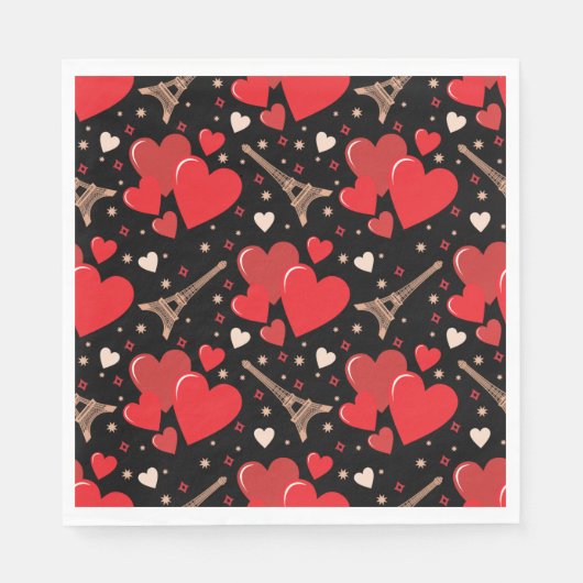 Franse rode harten papier servetten (Voorkant)