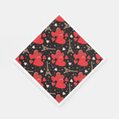 Franse rode harten papier servetten (Hoek)