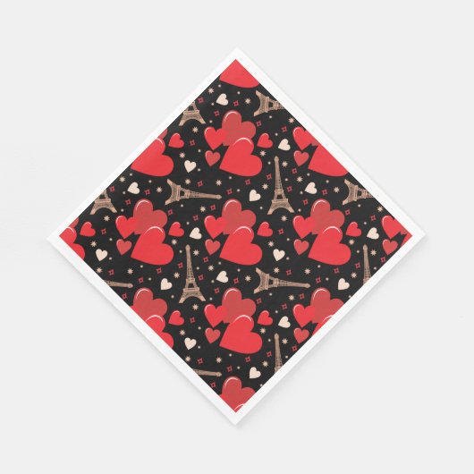 Franse rode harten papier servetten (Hoek)