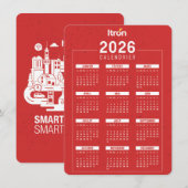 Franse Rode Kalender 2026 Informatiekaartje (Voorkant / Achterkant)
