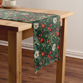  Franse rode kerst nostalgie Lange Tafelloper