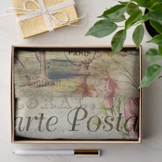 Franse rode roodrooster tissuepapier (Geschenk)