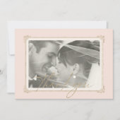 Franse Romance bruiloft Bedankt Blush ID870 (Voorkant)