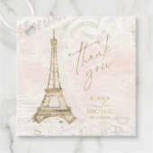 Franse Romance bruiloft Bedankt Blush ID870 Bedankjes Labels (Voorkant)