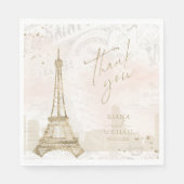 Franse Romance bruiloft Bedankt Blush ID870 Servet (Voorkant)