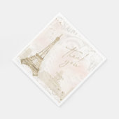 Franse Romance bruiloft Bedankt Blush ID870 Servet (Hoek)