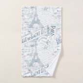 Franse Romance Collage Blue ID226 Bad Handdoek (Handdoek)