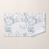 Franse Romance Collage Blue ID226 Bad Handdoek (Handdoek)
