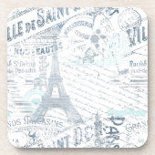  Franse Romance Collage Blue ID226 Bier Onderzetter (Voorkant)