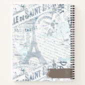  Franse Romance Collage Blue ID226 Notitieboek (Achterkant)