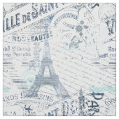  Franse Romance Collage Blue ID226 Stof (Swatch)
