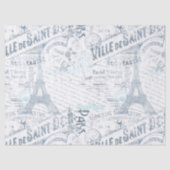  Franse Romance Collage Blue ID226 Tissuepapier (Voorkant)