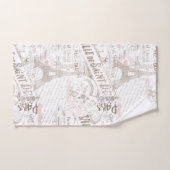 Franse Romance Collage Pink ID226 Bad Handdoek (Handdoek)