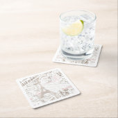  Franse Romance Collage Pink ID226 Kartonnen Onderzetters (Insitu)