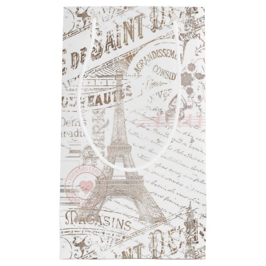  Franse Romance Collage Pink ID226 Klein Cadeauzakje (Voorkant)