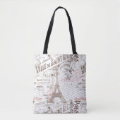  Franse Romance Collage Pink ID226 Tote Bag (Voorkant)