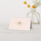 Franse Romance Heart Wedding Gold ID870 Plaatskaartje (Achterkant)