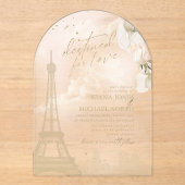 Franse Romance Wedding Blush Arch ID870 Acryl Uitnodigingen (Voorkant)