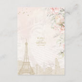Franse Romance Wedding Details Blush ID870 Informatiekaartje (Achterkant)
