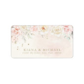 Franse Romance Wedding Floral Blush ID870 Etiket (Voorkant)