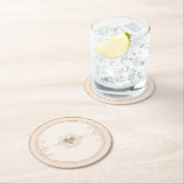 Franse Romance Wedding Heart Blush ID870 Ronde Kartonnen Onderzetter (Insitu)