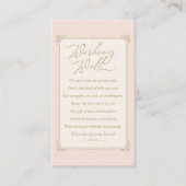 Franse Romance Wedding Wishing Well ID870 Informatiekaartje (Voorkant)