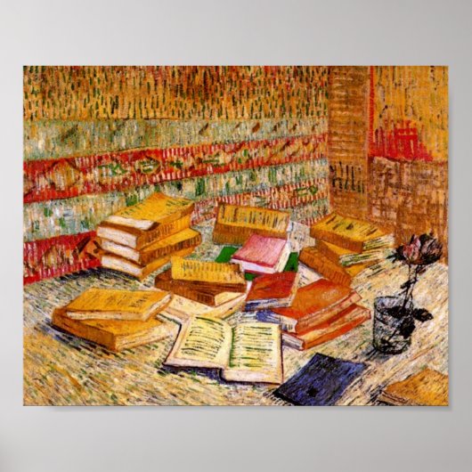 Franse romans en een Roos Van Gogh Fine Art Poster (Voorkant)