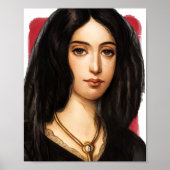 Franse romanschrijver George Sand illustratie Poster (Voorkant)
