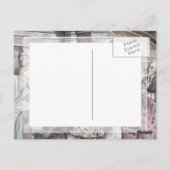 Franse Romantische Scene Faded  kleuren in Shabby Briefkaart (Achterkant)