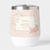Franse Romantische Trouw Bloemrijke Frame Blush ID (Voorkant)