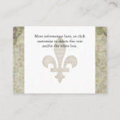 Franse Roos Hotel Accommodatie-kaarten Informatiekaartje (Achterkant)