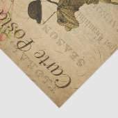 Franse Roos met kikkerrog Tissuepapier (Detail)