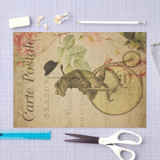 Franse Roos met kikkerrog Tissuepapier (Craft)