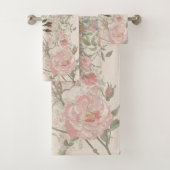 Franse Roos Passionflower Bath Towel Set Bad Handdoek (Insitu)