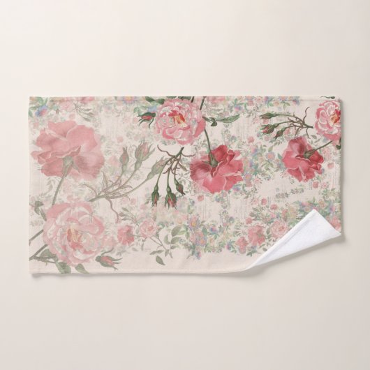 Franse Roos Passionflower Bath Towel Set Bad Handdoek (Handdoek)