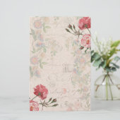 Franse Roos Passionflower Stationery Briefpapier (Staand voorkant)