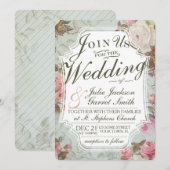  Franse Roos Tuin bruiloft uitnodiging (Voorkant / Achterkant)