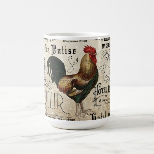 Franse Rooster de Paris Collage Koffiemok (Center)