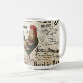 Franse Rooster de Paris Collage Koffiemok (Voorkant rechts)
