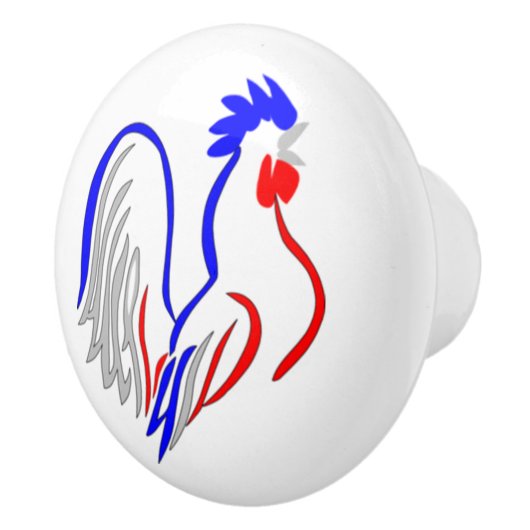 Franse Rooster Keramische Knop (Rechts)