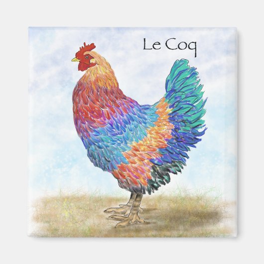 Franse Rooster Kitchen Magnet (Voorkant)