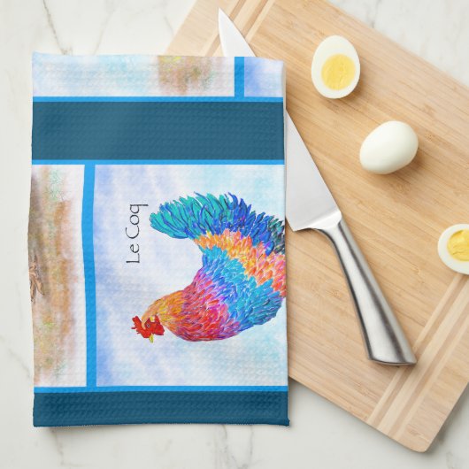 Franse Rooster Kitchen Towel Theedoek (Quarter Fold)