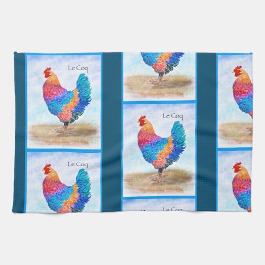 Franse Rooster Kitchen Towel Theedoek (Horizontaal)