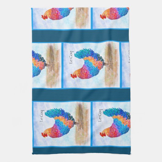 Franse Rooster Kitchen Towel Theedoek (Verticaal)