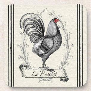 Franse Rooster Le Poulet Drankjes Onderzetter