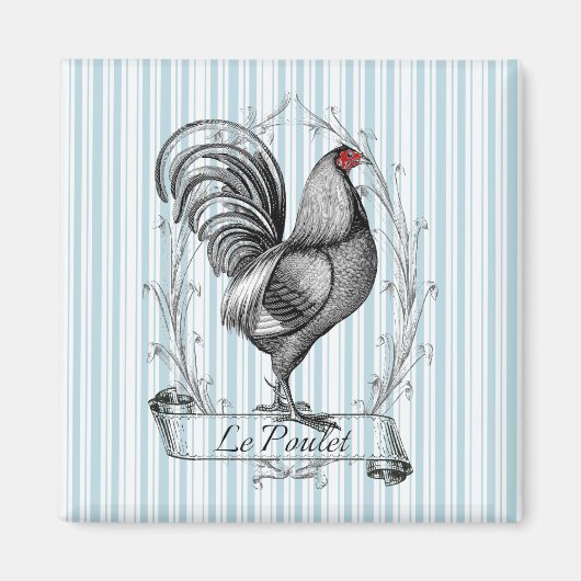 Franse Rooster Le Poulet Magneet (Voorkant)